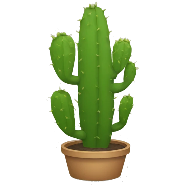 single flat Nopal without pot emoji
