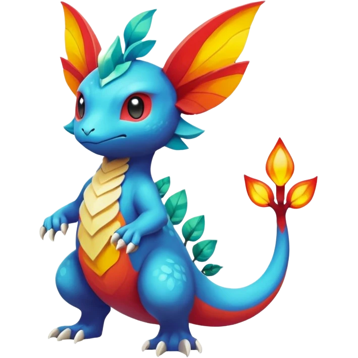 Elemental magical colorful exotic Pokémon-Fakémon-creature emoji