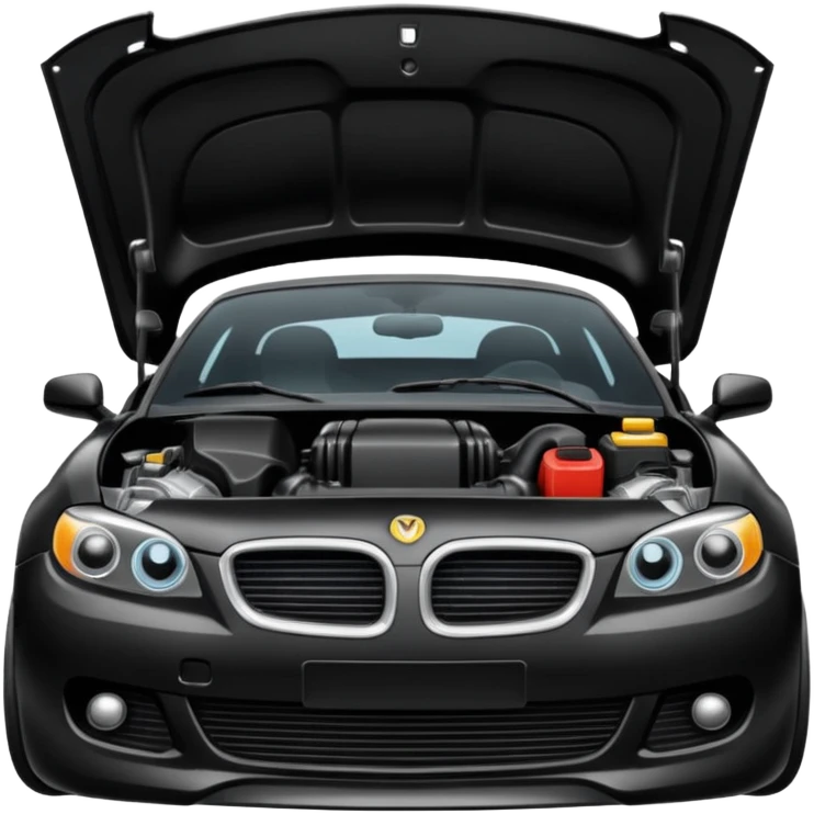 Car with open hood emoji