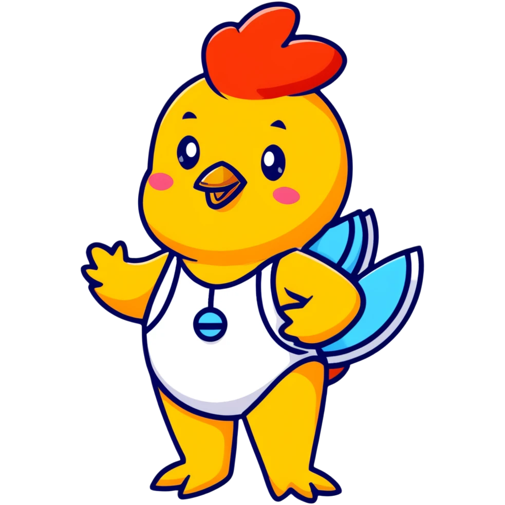 chicken nugget wearing a swimsuit emoji