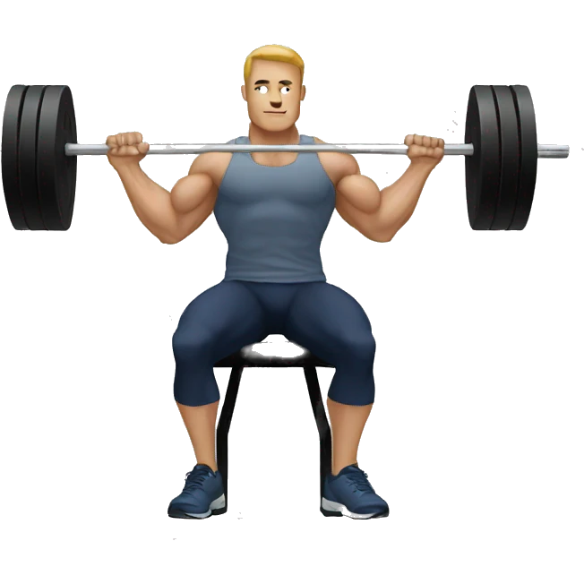 a man doing bench presses emoji