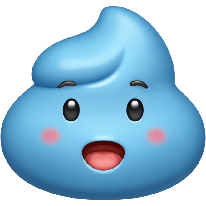 Blue Poop Emoji emoji