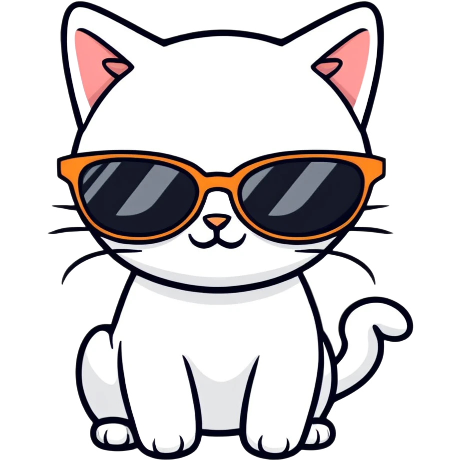 Cat with sunglasses emoji
