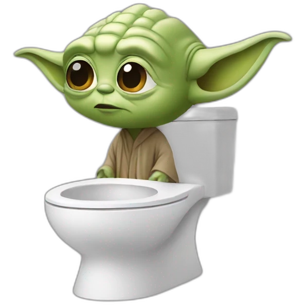 Yoda fait au toilette emoji