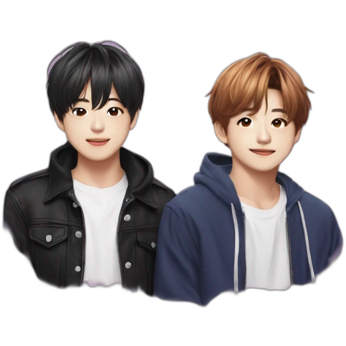 taehyung et jungkook emoji