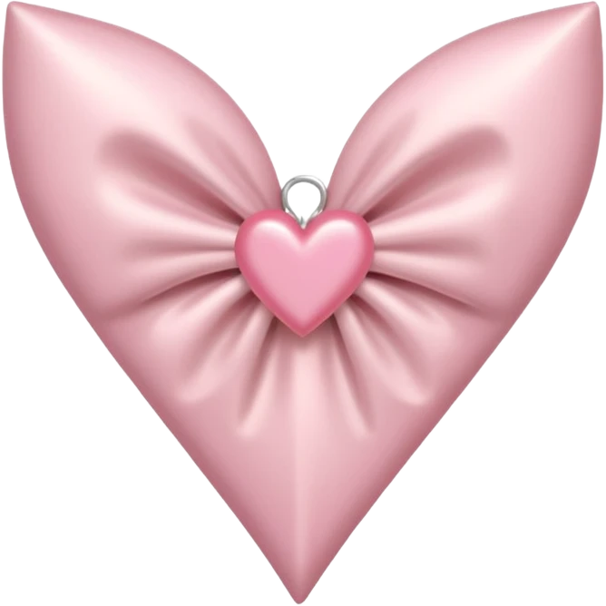 A dainty, elegant bow in soft pink with a heart-shaped arrowhead, mid-shot as if aiming straight for the heart. emoji