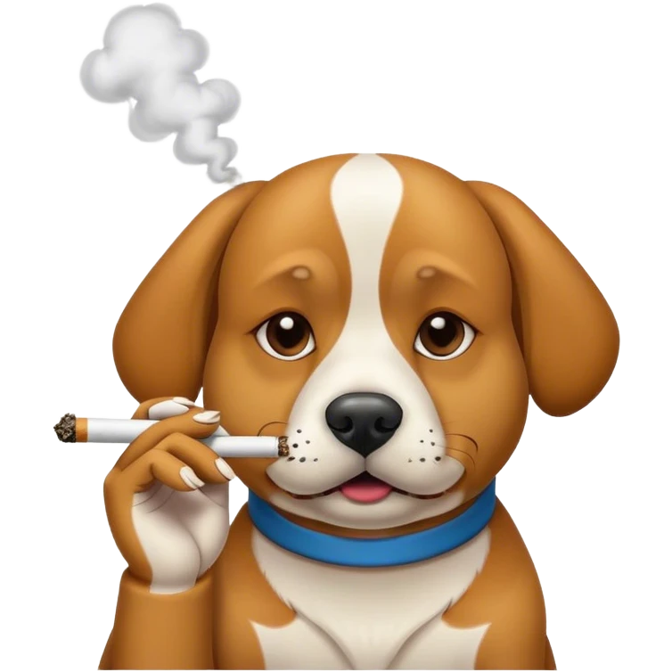 A dog smoking a blunt  emoji