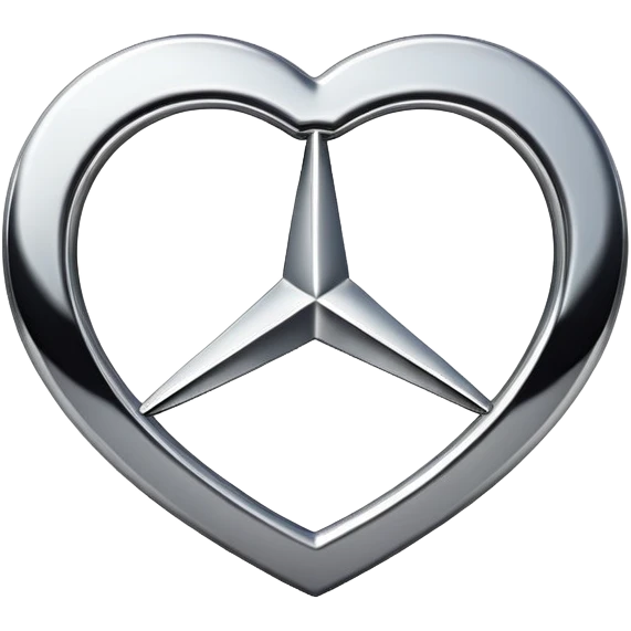 heart shaped Mercedes logo emoji