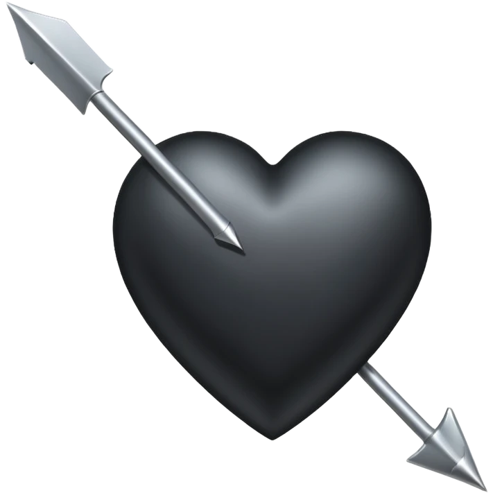 Black heart with arrow. Don't use red colour  emoji