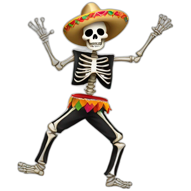 Mexican dancing skeleton emoji