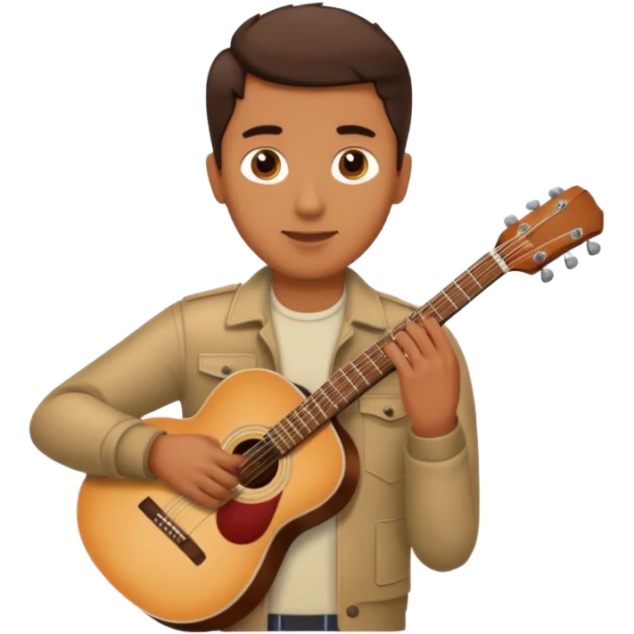 man holding guitar emoji
