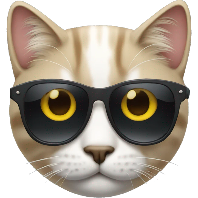 Cat with sunglasses emoji