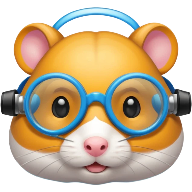 hamster with swimming goggles emoji