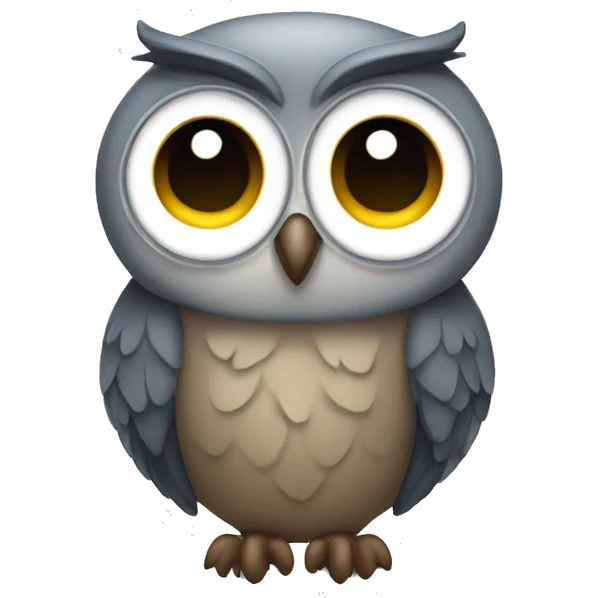 Sad owl with big eyes  emoji