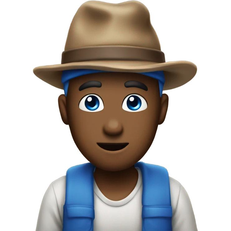 Poop with blue hat ￼ emoji