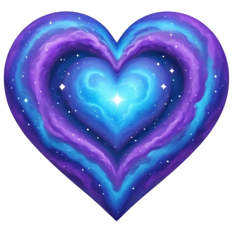 outer space planet themed heart emoji