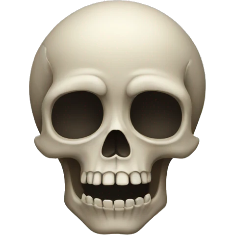 A worried skull   emoji