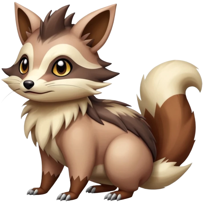 Colorful Linoone-Zigzagoon-Furret-hybrid emoji