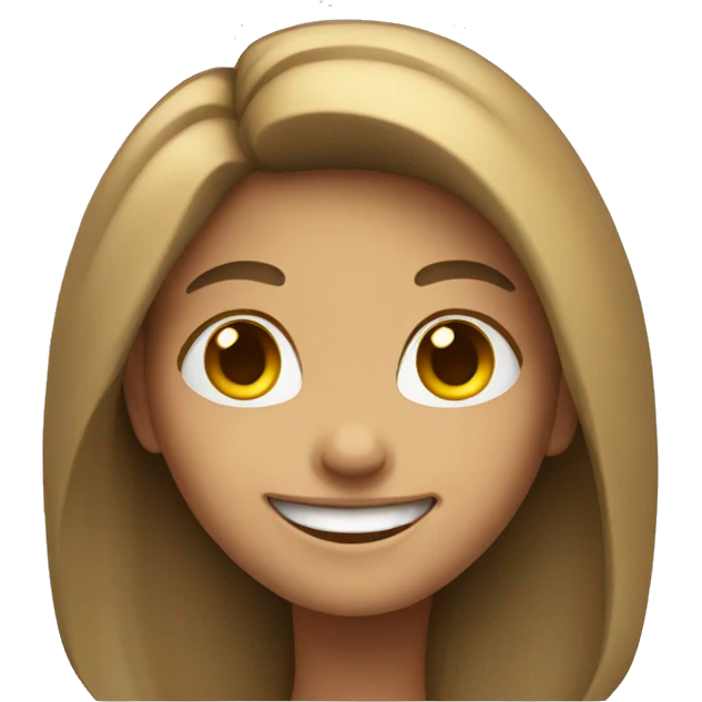 smiling girl with long hair emoji