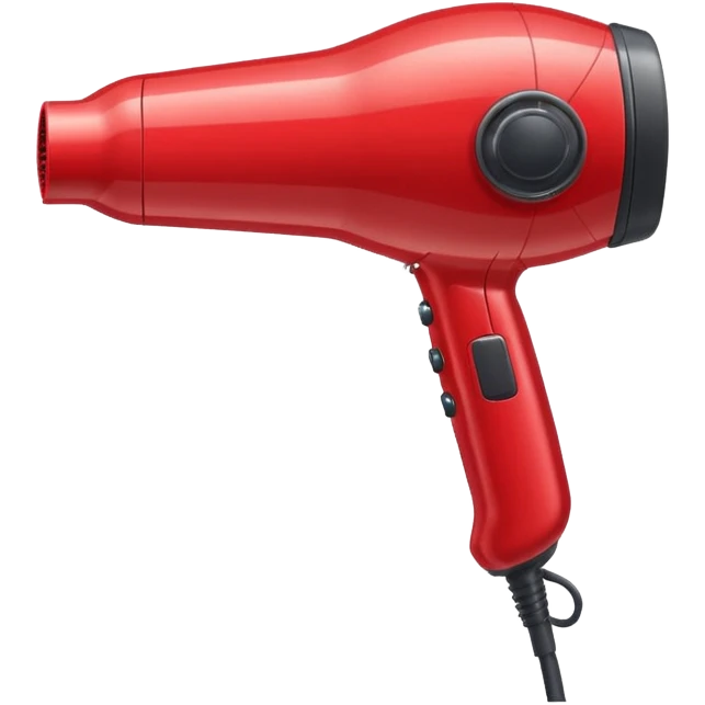 red hairdryer emoji