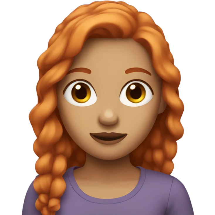 Girl with ginger hair  emoji