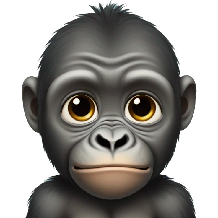 sad baby gorilla emoji