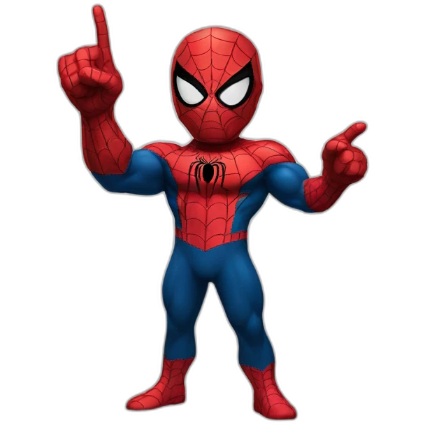 wanda from marvel pointing finger at spiderman emoji