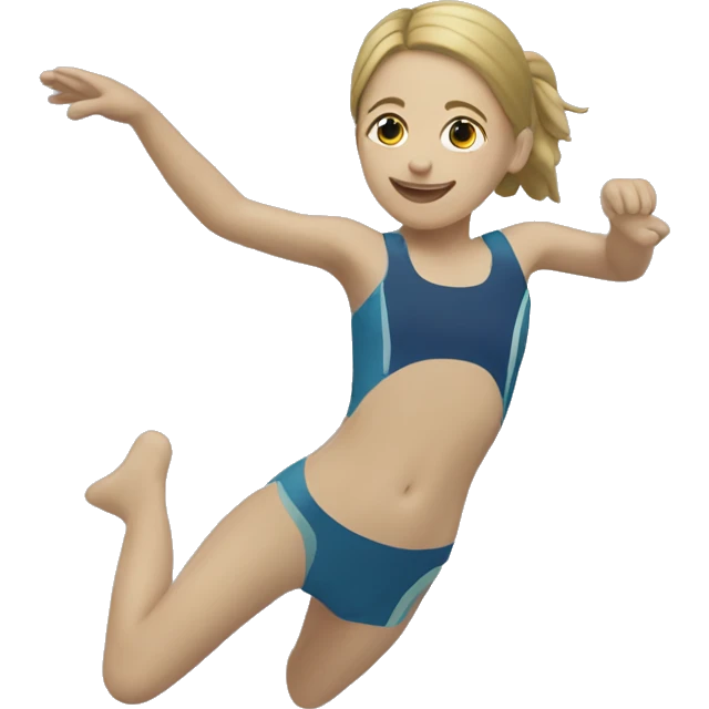 A girl springboard diving  emoji