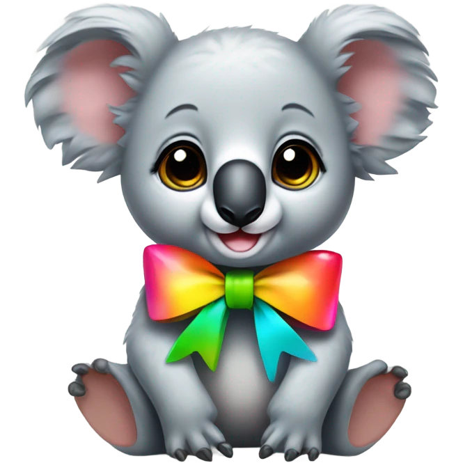 Baby koala wearing a bow  emoji