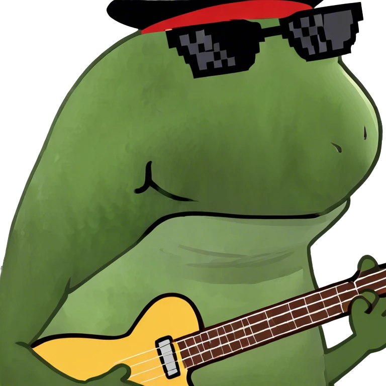 playing the guitar emoji