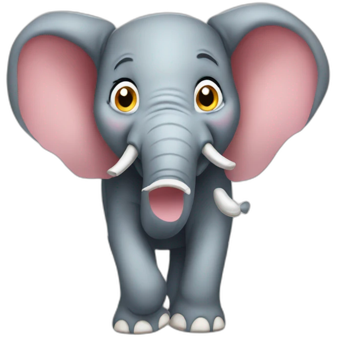 Crazy elephant emoji