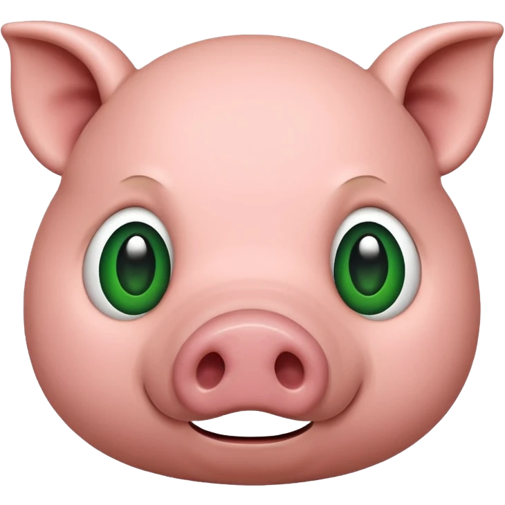 Pig nose only with green color emoji