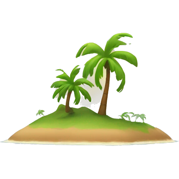 Small island with palm tree emoji