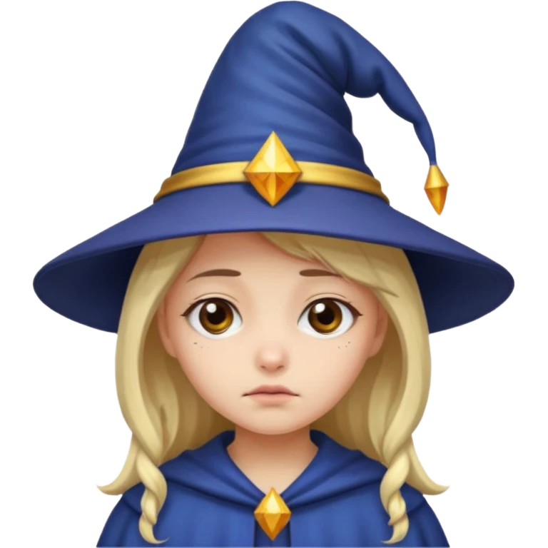 sad wizards in hat girl emoji