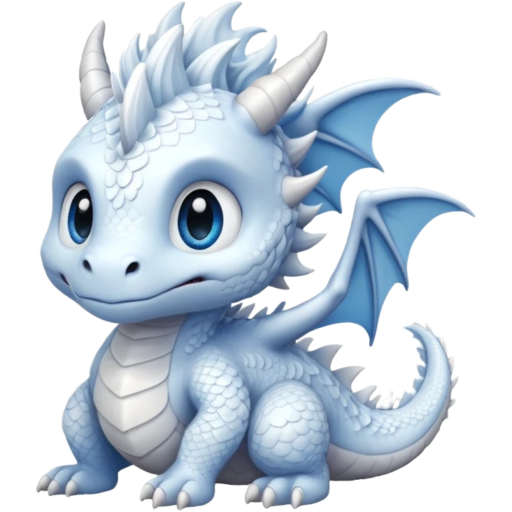 white cute dragon emoji