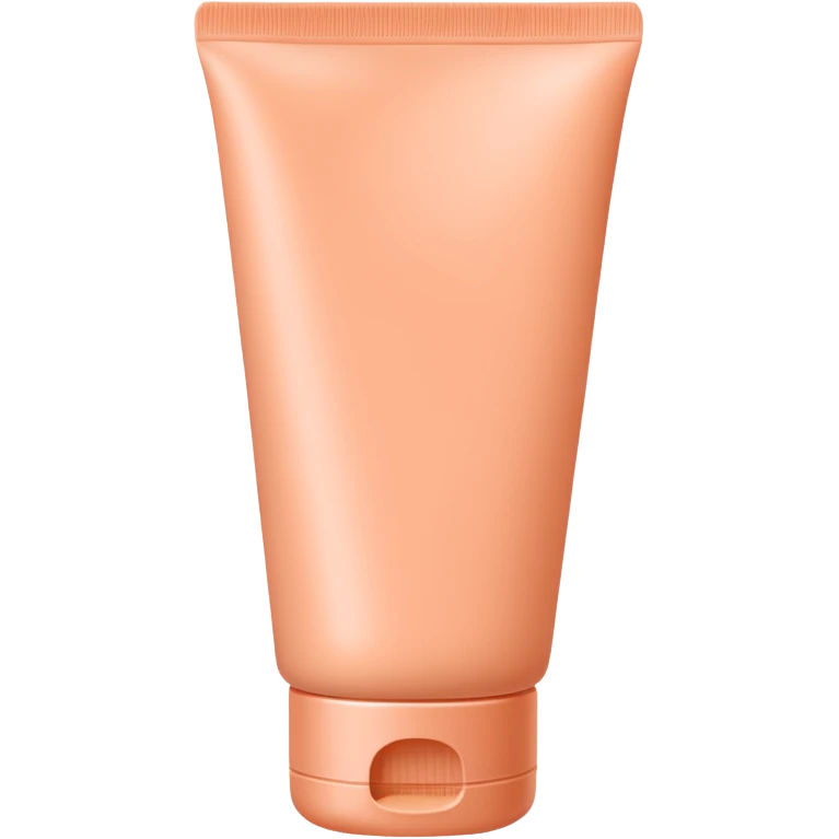 solid color light peach plain skincare tube emoji