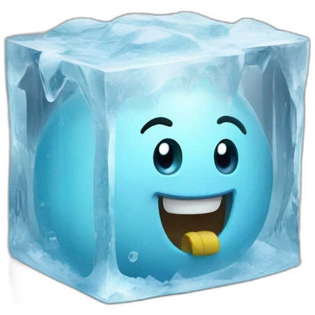 NUMBER 1 INSIDE AN ICE CUB emoji