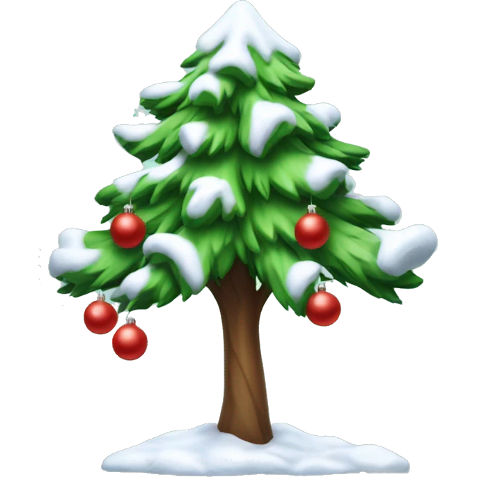 Árbol de navidad con nieve  emoji