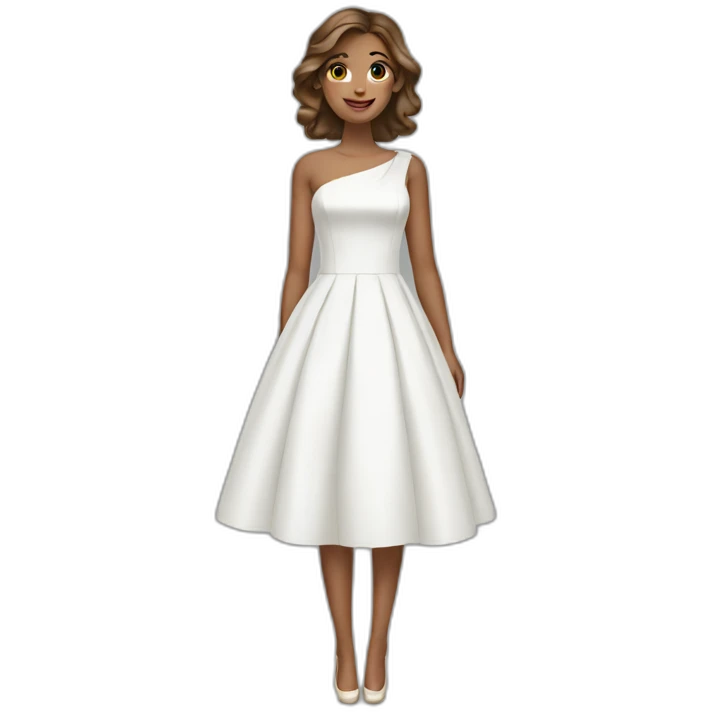White dress model emoji