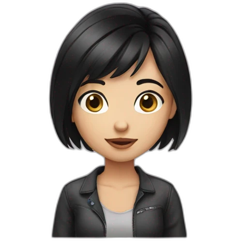 short blackhair,girl emoji