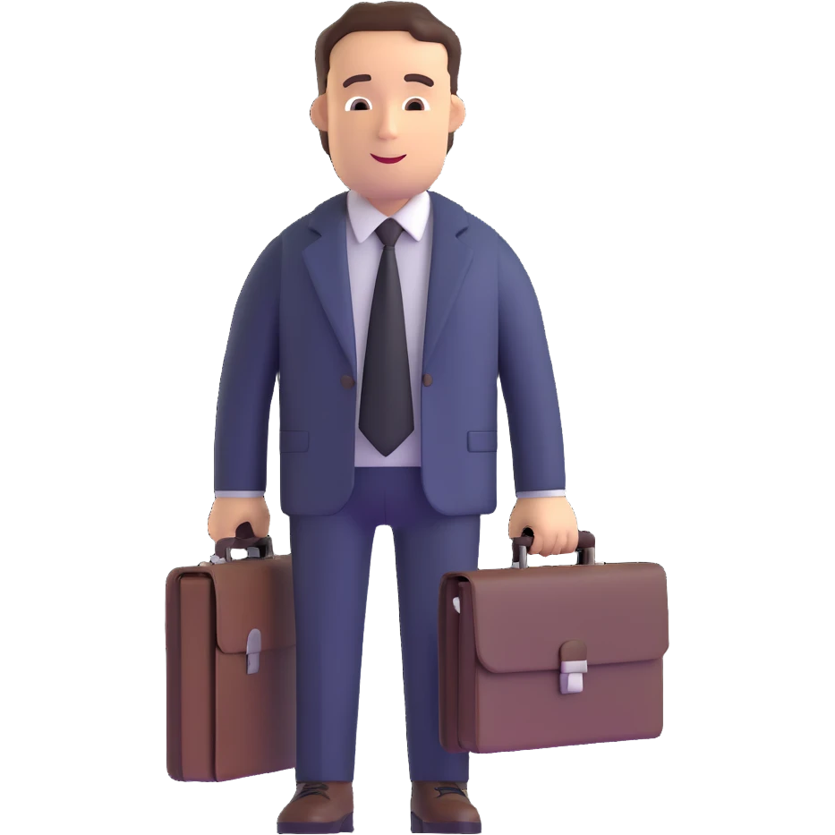 Dad with a tie and briefcase emoji