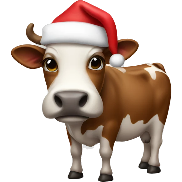 Santa cow emoji