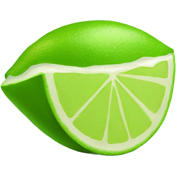 Lips biting a piece of lime emoji