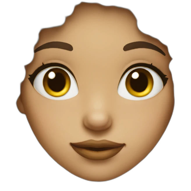 light skin girl with afro hair and nose pierced emoji
