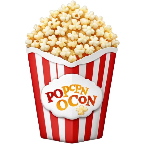 popcorn, red white packaging emoji