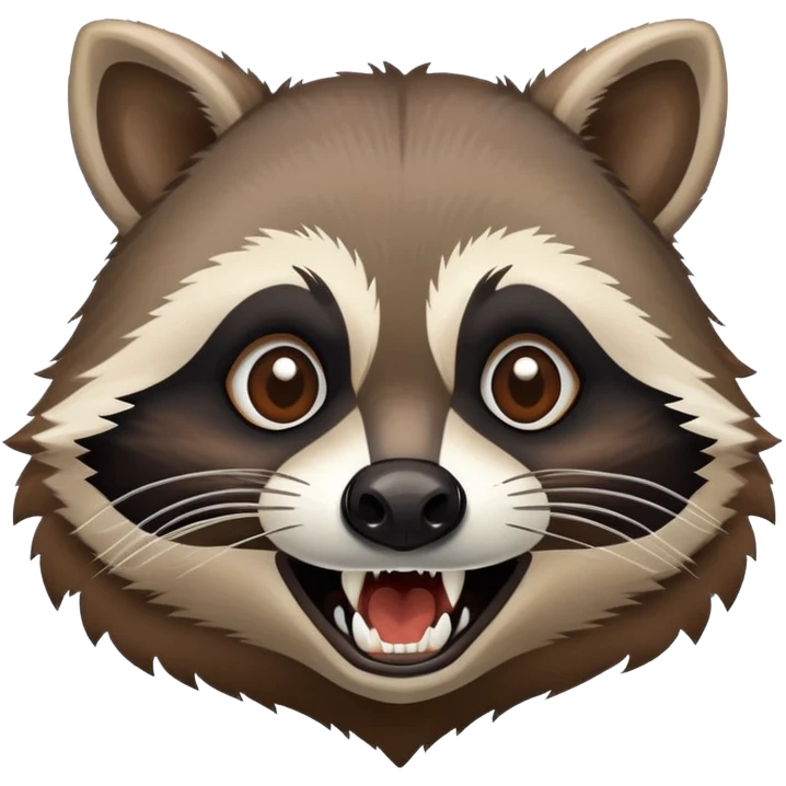 raccoon biting emoji