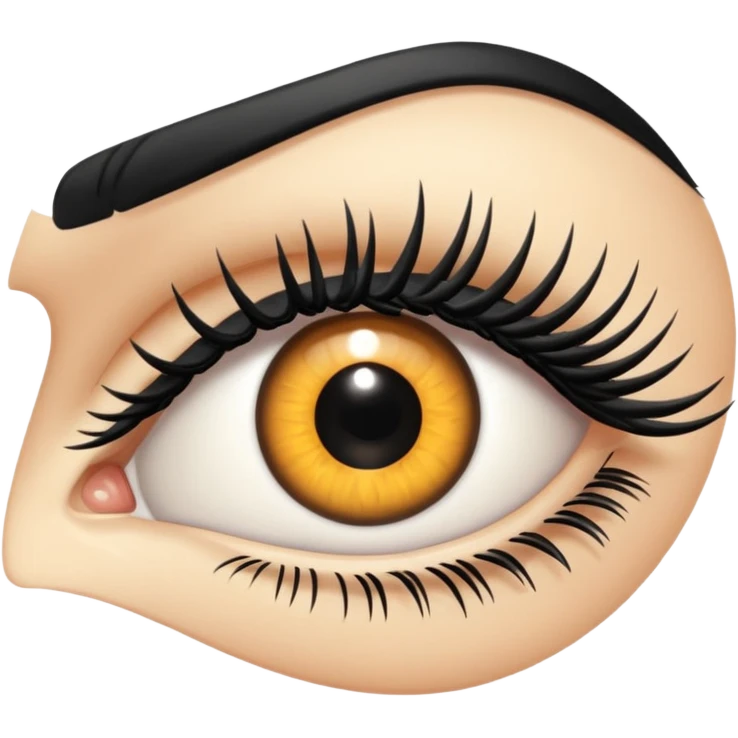 eye with long curved lashes emoji
