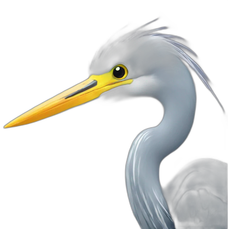 cute heron emoji