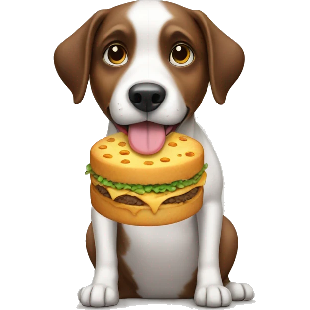 Dog whit food  emoji