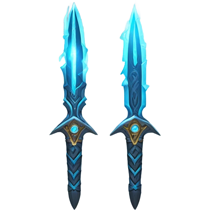 holy sci-fi multiblade dagger with-blue-ray-blade emoji